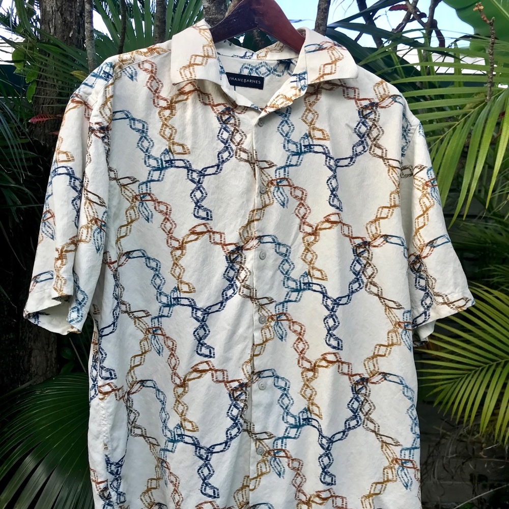 Jhane Barnes Silk Shirt, Size Extra Large